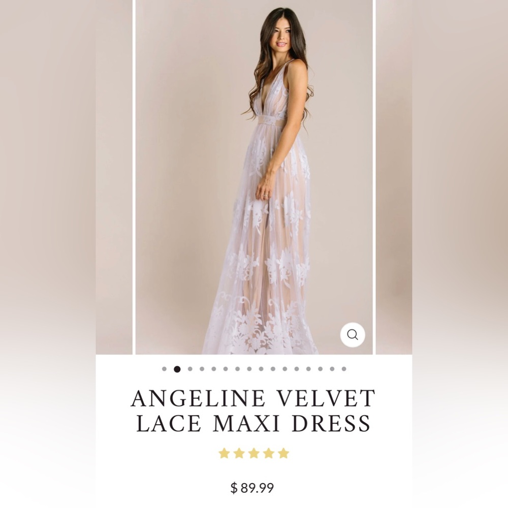 VELVET LACE MAXI DRESS / SIZE SMALL